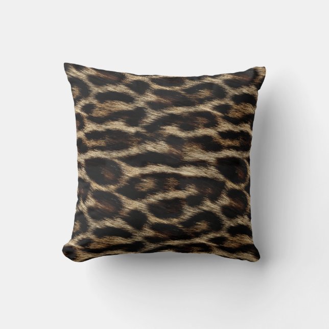 Natural Leopard Texture Print Pillow (Front)
