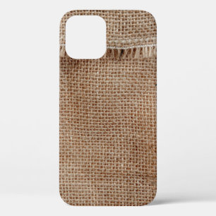 Natural line texture backgroundcoffee, sack, abstr iPhone 12 case