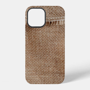 Natural line texture backgroundcoffee, sack, abstr iPhone 12 case