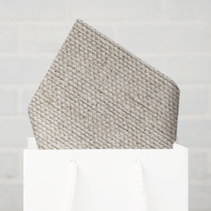 Natural Linen Burlap Fabric Pattern Timeless Chic Tissue Paper