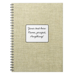 Natural Linen Canvas Texture Notebook