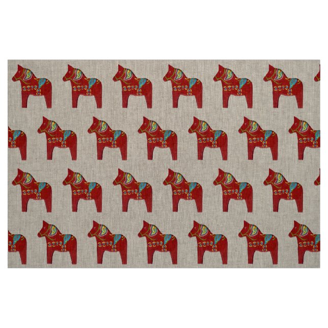 Natural Linen Dala Horse Fabric (Fat Quarter)