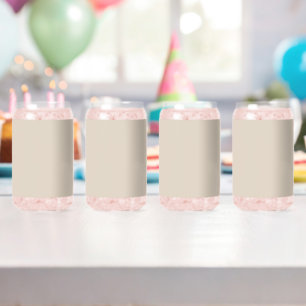 Natural Linen Solid Colour Can Glass