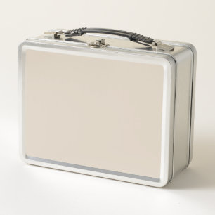 Natural Linen Solid Colour Metal Lunch Box