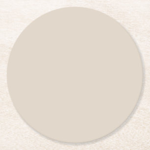 Natural Linen Solid Colour Round Paper Coaster