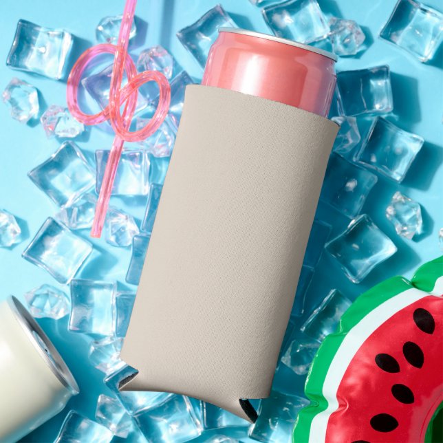 Natural Linen Solid Colour Seltzer Can Cooler (In Situ Summer)