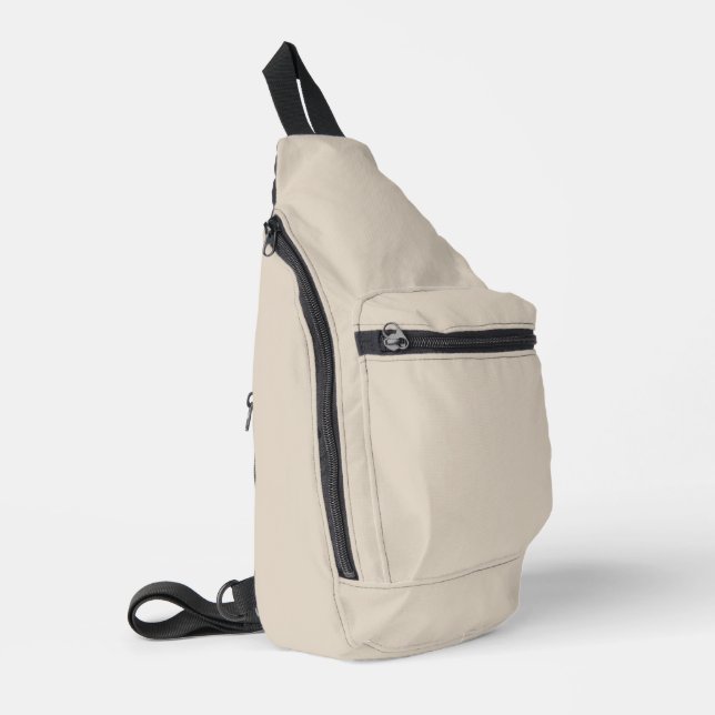 Natural Linen Solid Colour Sling Bag (Left Corner)