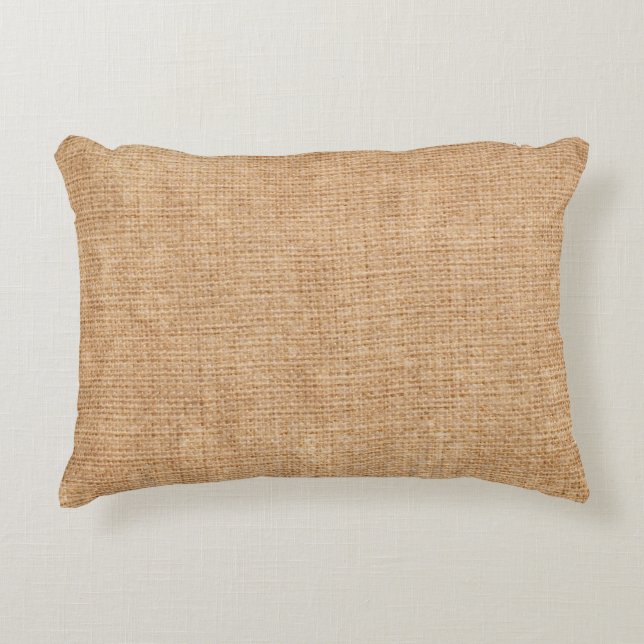 Natural linen texture as backgroundbagging, beige, decorative cushion (Front)