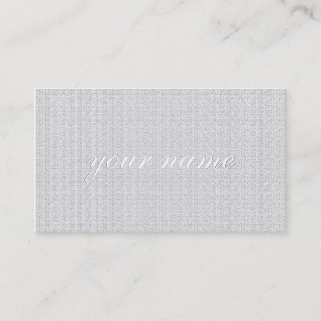 Natural Linen Texture Business Card (Front)