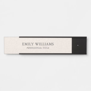 Natural Linen Texture Door Sign