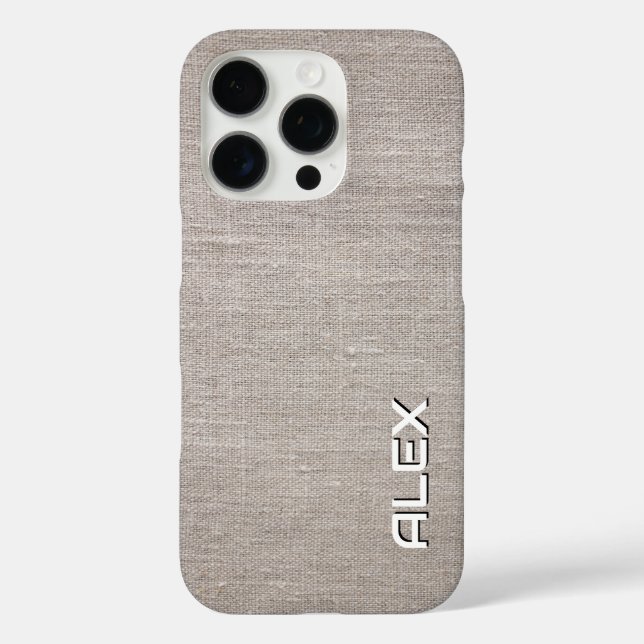 Natural Linen Texture – Organic Fabric Pattern Case-Mate iPhone Case (Back)