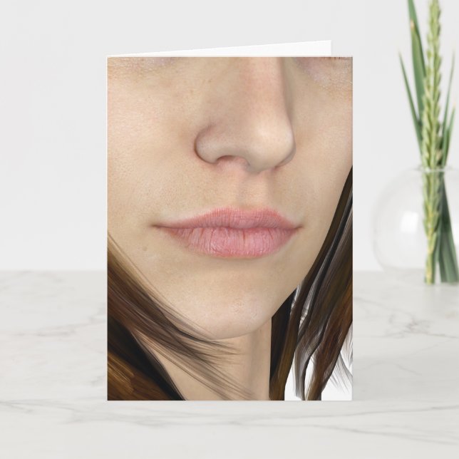 Natural Lips and Nose Close Up Card (Front)
