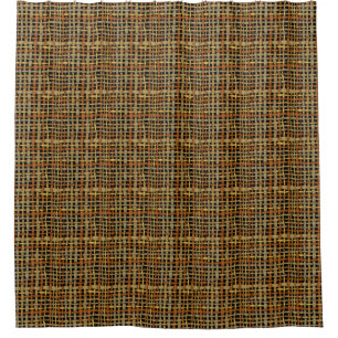 Natural Look Woven Strings Grey Shower Curtain