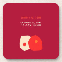 Natural LOVE Hard plastic coaster