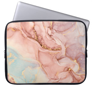 Natural luxury abstract fluid art painting in alco laptop sleeve