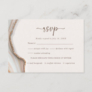 Natural Marble Agate RSVP Enclosure Card