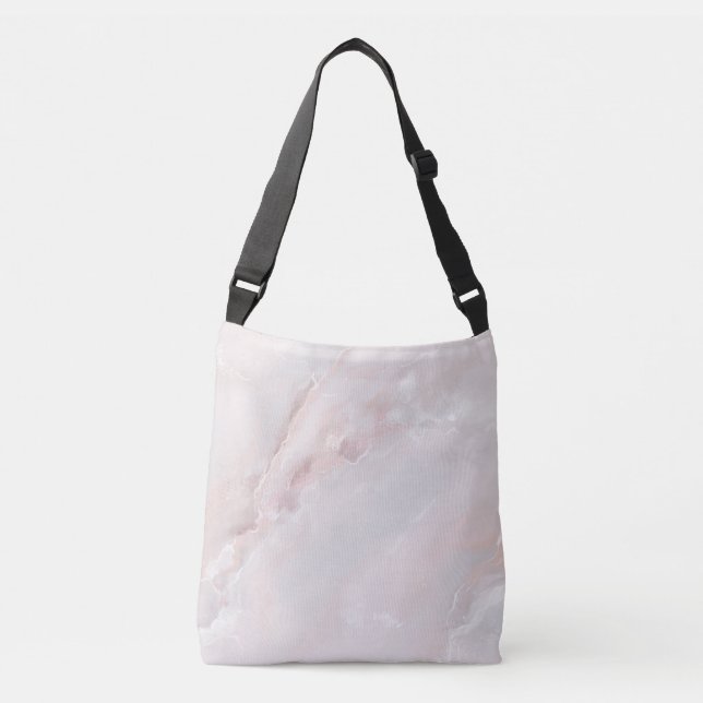 Natural Marble Pattern Luxe Stone-Inspired Crossbody Bag (Front)