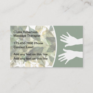 Natural Massage Theme Business Cards