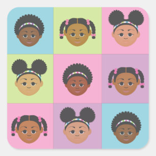 Natural Me Kids by MDillon Designs Square Sticker