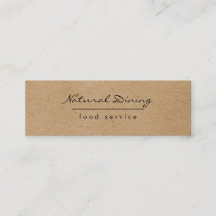 Natural Minimalist Brown Speckled Mini Business Card