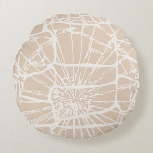 Natural Mosaic Warm Neutral Round Cushion