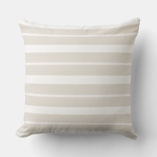 Natural Neutrals Modern Striped Pillow (Front)