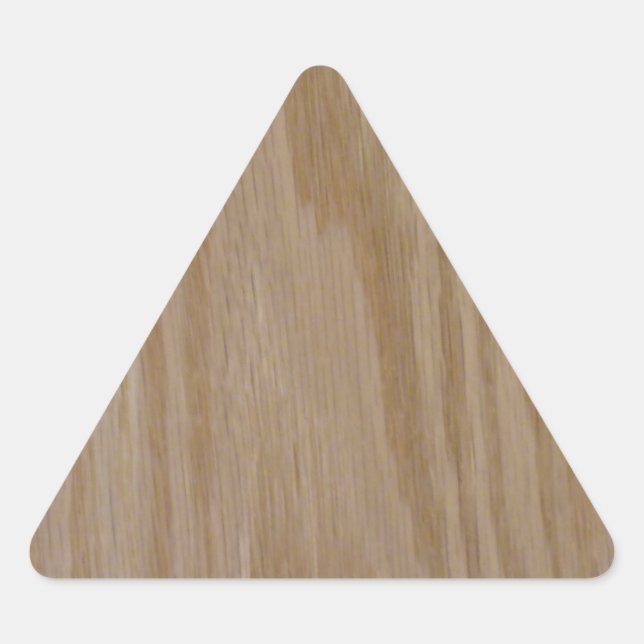 Natural Oak (Photo print of) Triangle Sticker (Front)