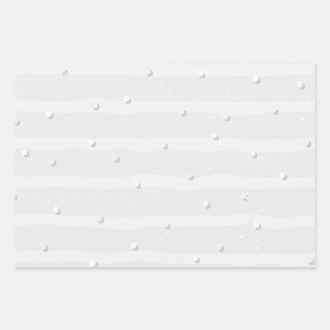 Natural off White Patterned  Wrapping Paper Sheet (Front)