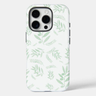 Natural olive branch pattern iPhone 16 pro case