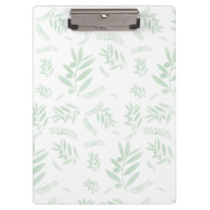 Natural olive branch pattern clipboard