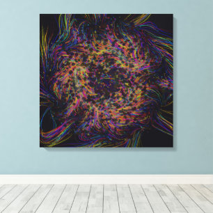 Natural Orchid Flower Painting Canvas Print
