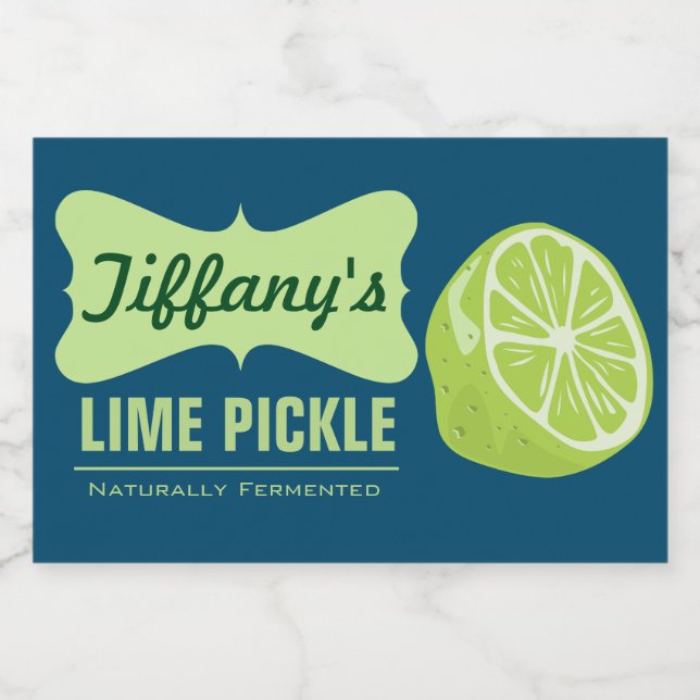 Natural Organic | Lime Pickle | Homemade Pickle Food Label (Single Label)