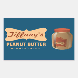 Natural Organic Peanut Butter Handmade Butter Rectangular Sticker