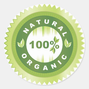 Natural Organic Produce Classic Round Sticker