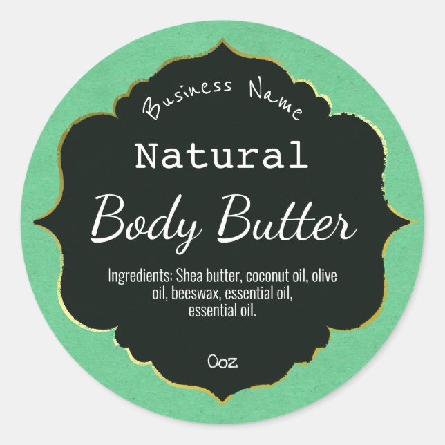 Natural Organic Products Green Labels (Front)
