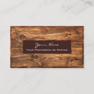 Natural Organic Wood Business Card