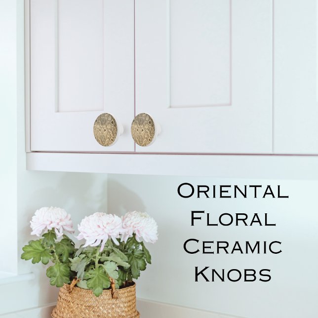 Natural Oriental Floral Ceramic Knob (Creator Uploaded)