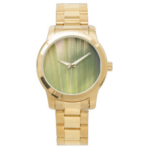 natural palm gold watch