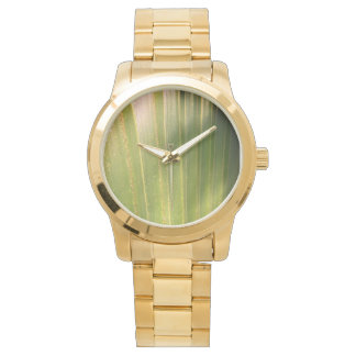 natural palm gold watch