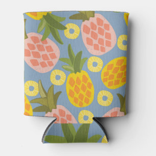 Natural Pineapple Abstract: Vintage Beauty. Can Cooler