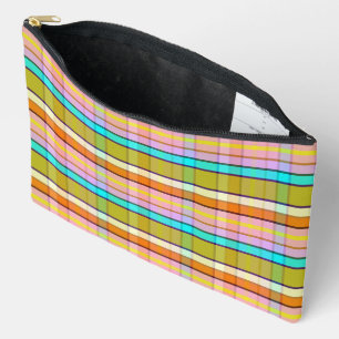 Natural Plaid F Accessory Pouch