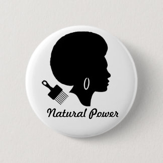 Natural Power 6 Cm Round Badge