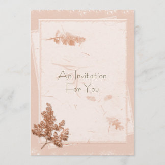 Natural Pressed Flower Look Personalised Invitation