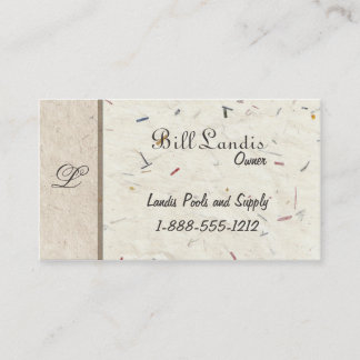 Natural Pressed Paper - Handmade Papers Business Card