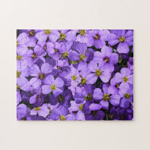 Natural Purple Flower Pattern Adult Jigsaw Puzzle