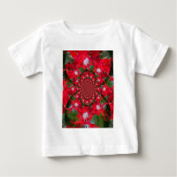 Natural Red Flower White Feather kaleidoscope art