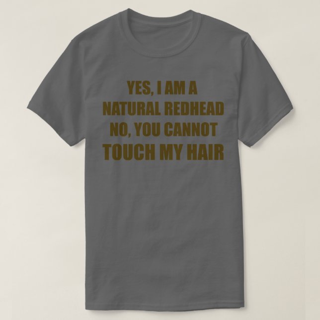 Natural Redhead Brown T-Shirt (Design Front)
