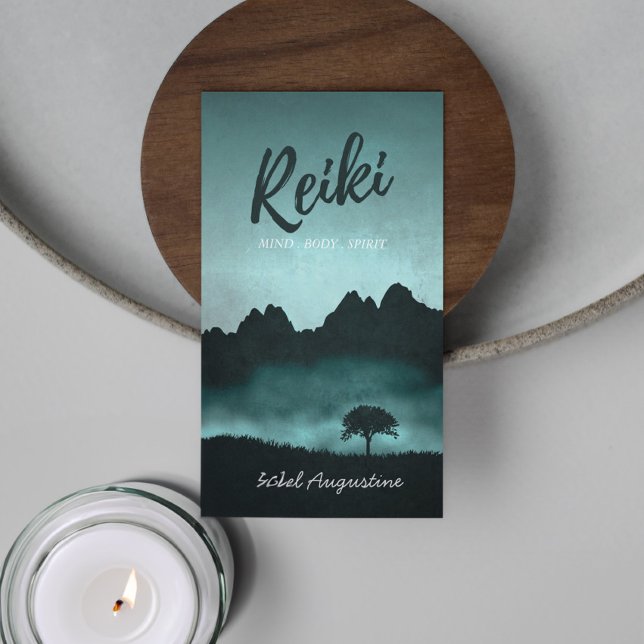 Natural Reiki Master and Yoga Mediation instructor Business Card (Creator Uploaded)