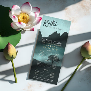 Natural Reiki Master & Yoga Instructor Price List Rack Card