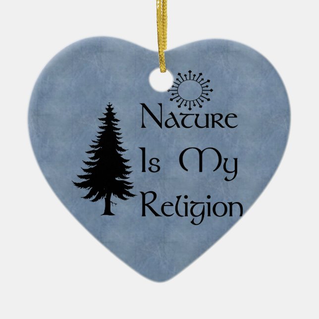 Natural Religion Ceramic Tree Decoration (Front)